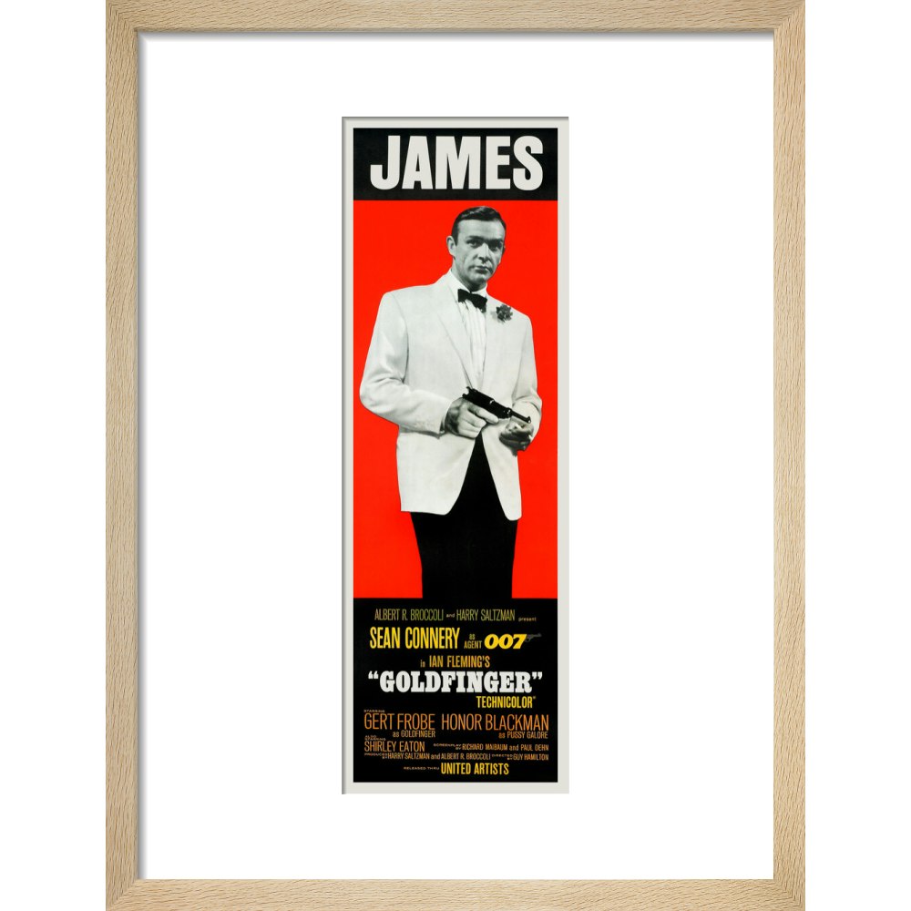 James Bond Goldfinger James Framed Art Print - By King & McGaw