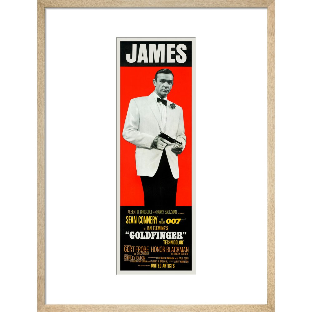 James Bond Goldfinger James Framed Art Print - By King & McGaw