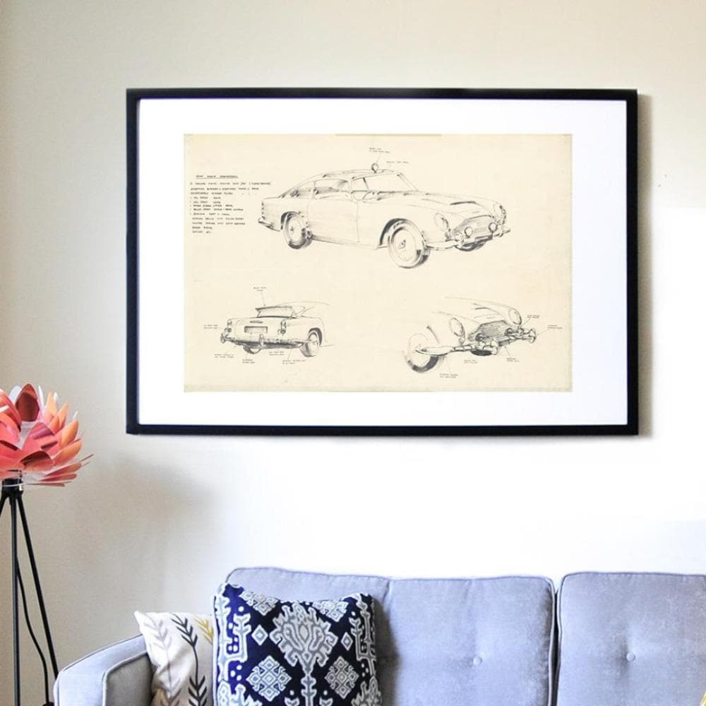 James Bond Ken Adam Aston Martin DB5 Art Print - Goldfinger Numbered Edition (Unframed)