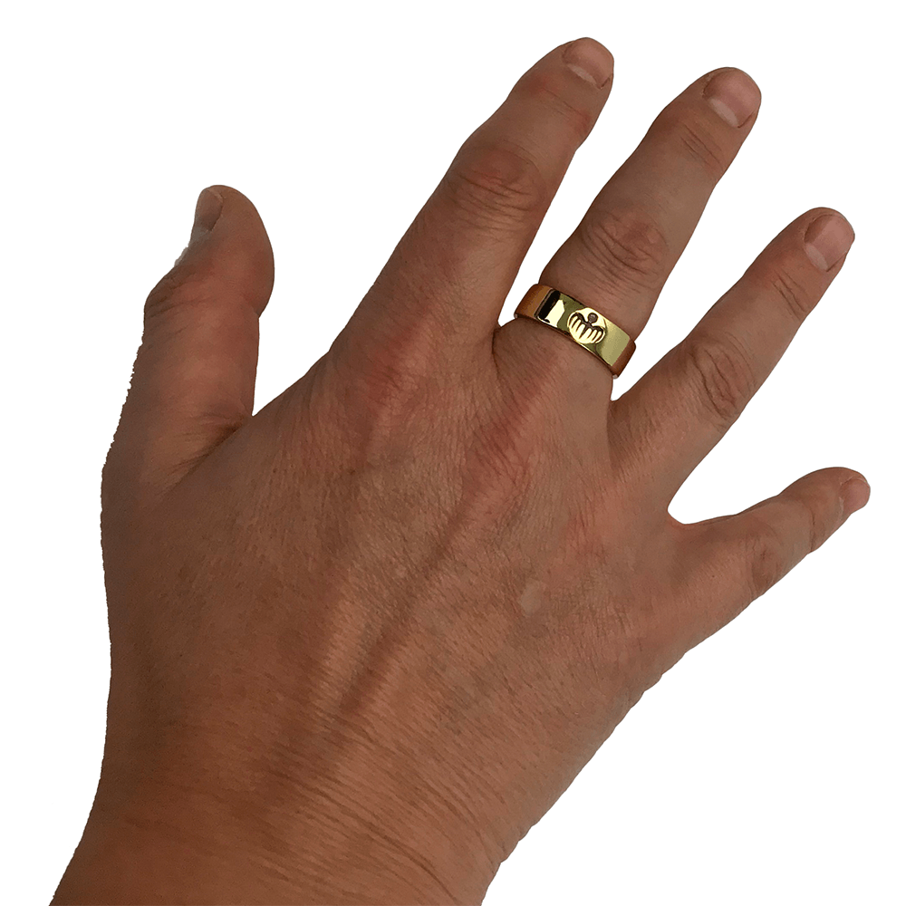 James Bond Blofeld No.1 SPECTRE Agent 18ct Gold Ring Prop Replica