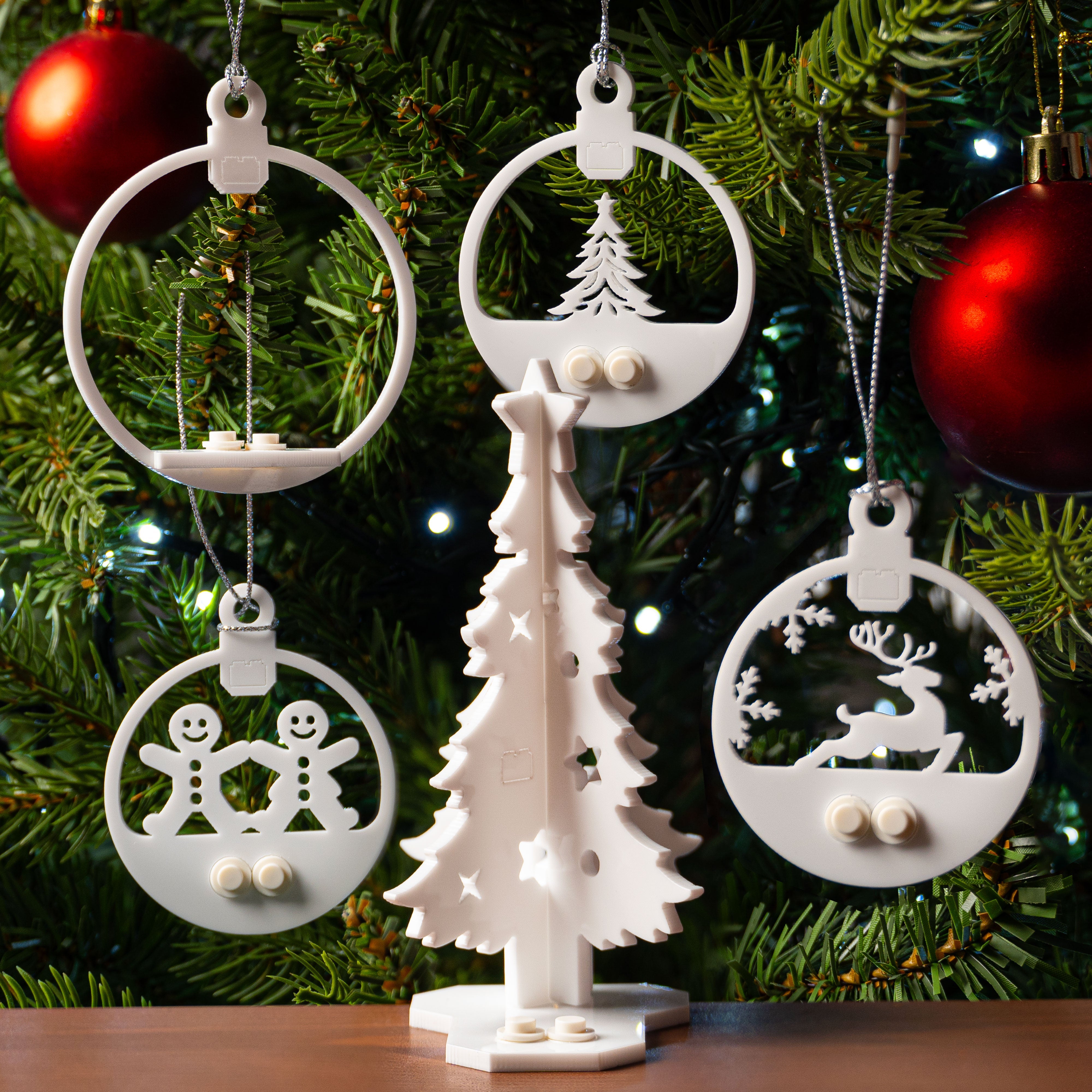 Minifigure Christmas Decorations - 5 Pack