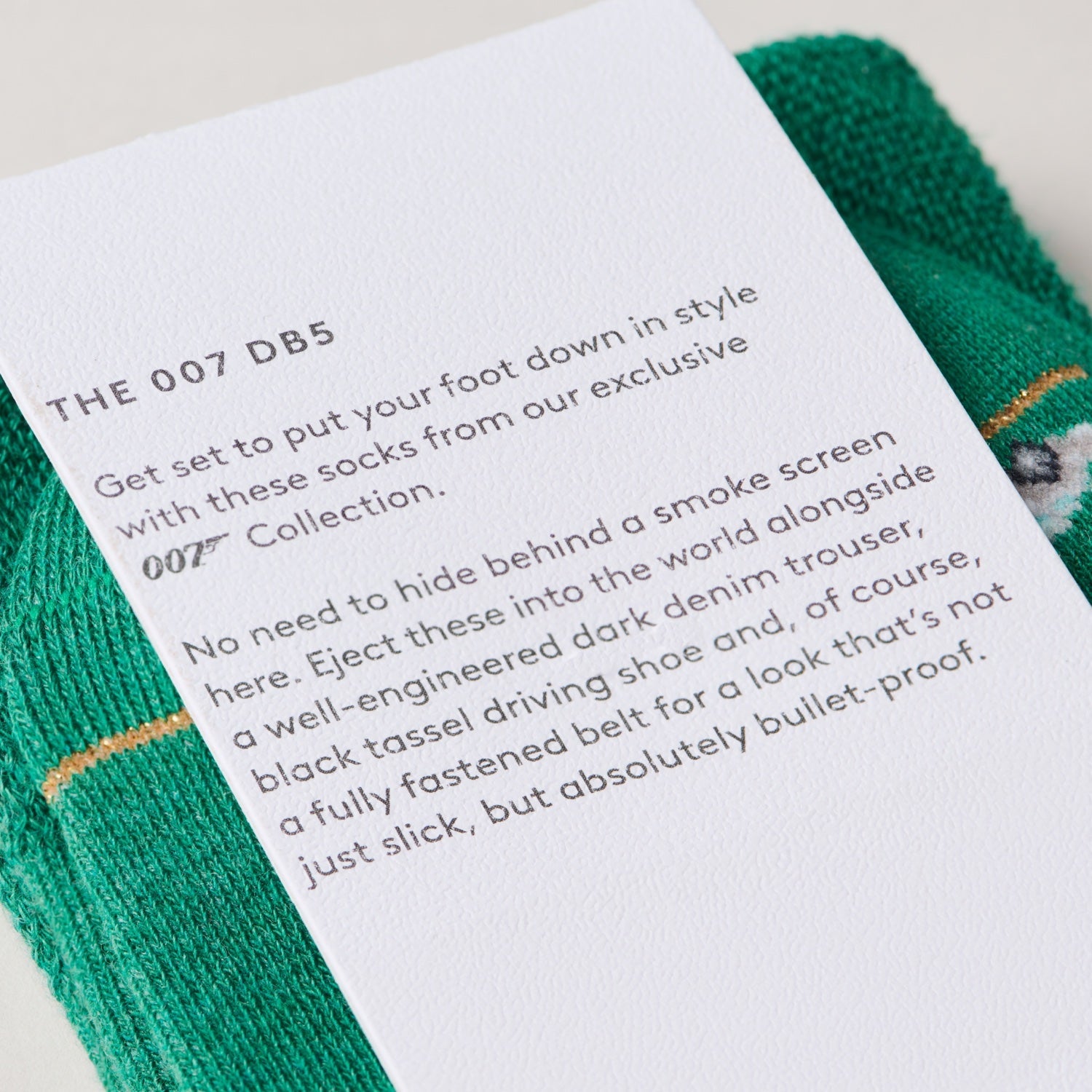 "The Green 007 DB5" James Bond Socks - By The London Sock Exchange