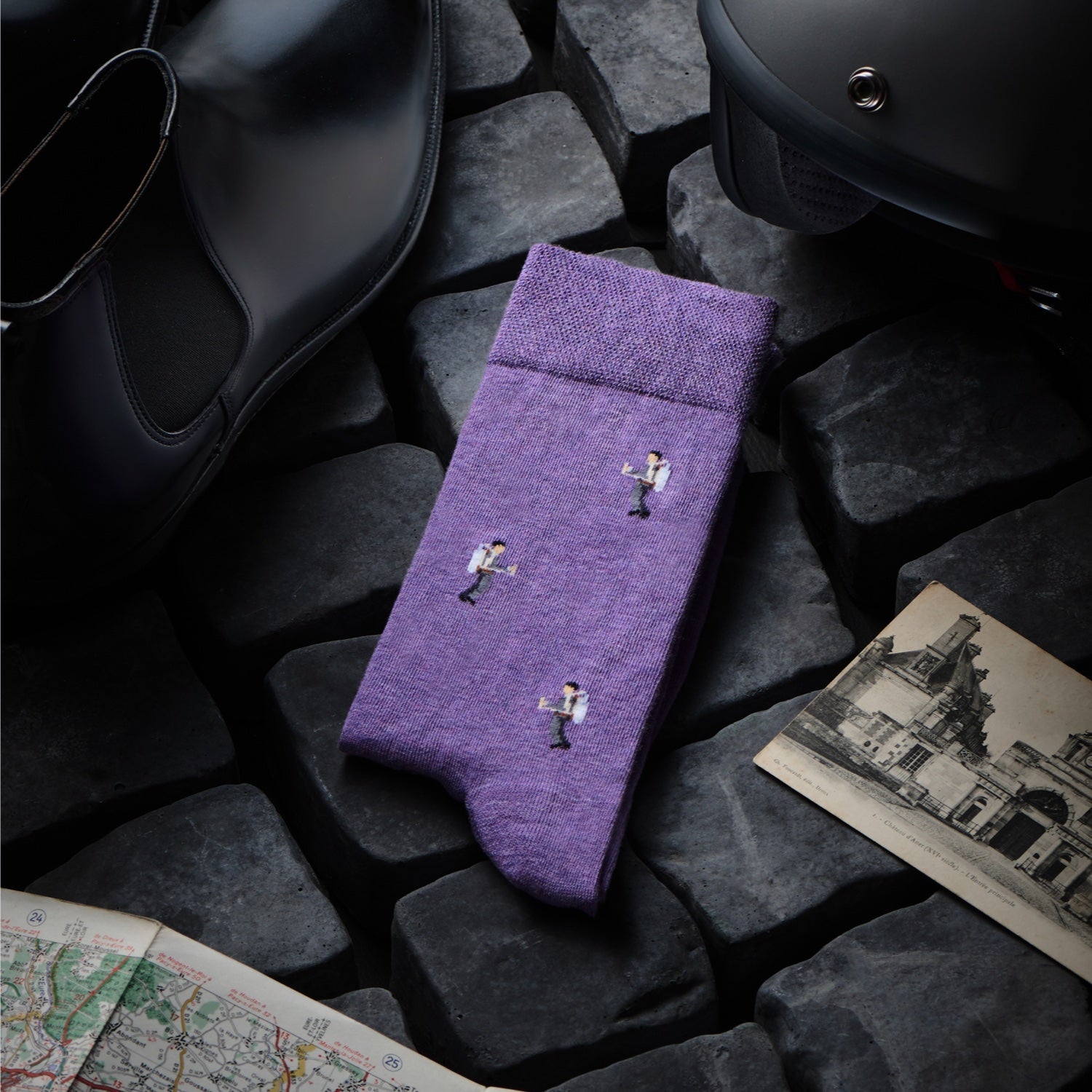 "The Violet Jetpack" James Bond Socks - By The London Sock Exchange