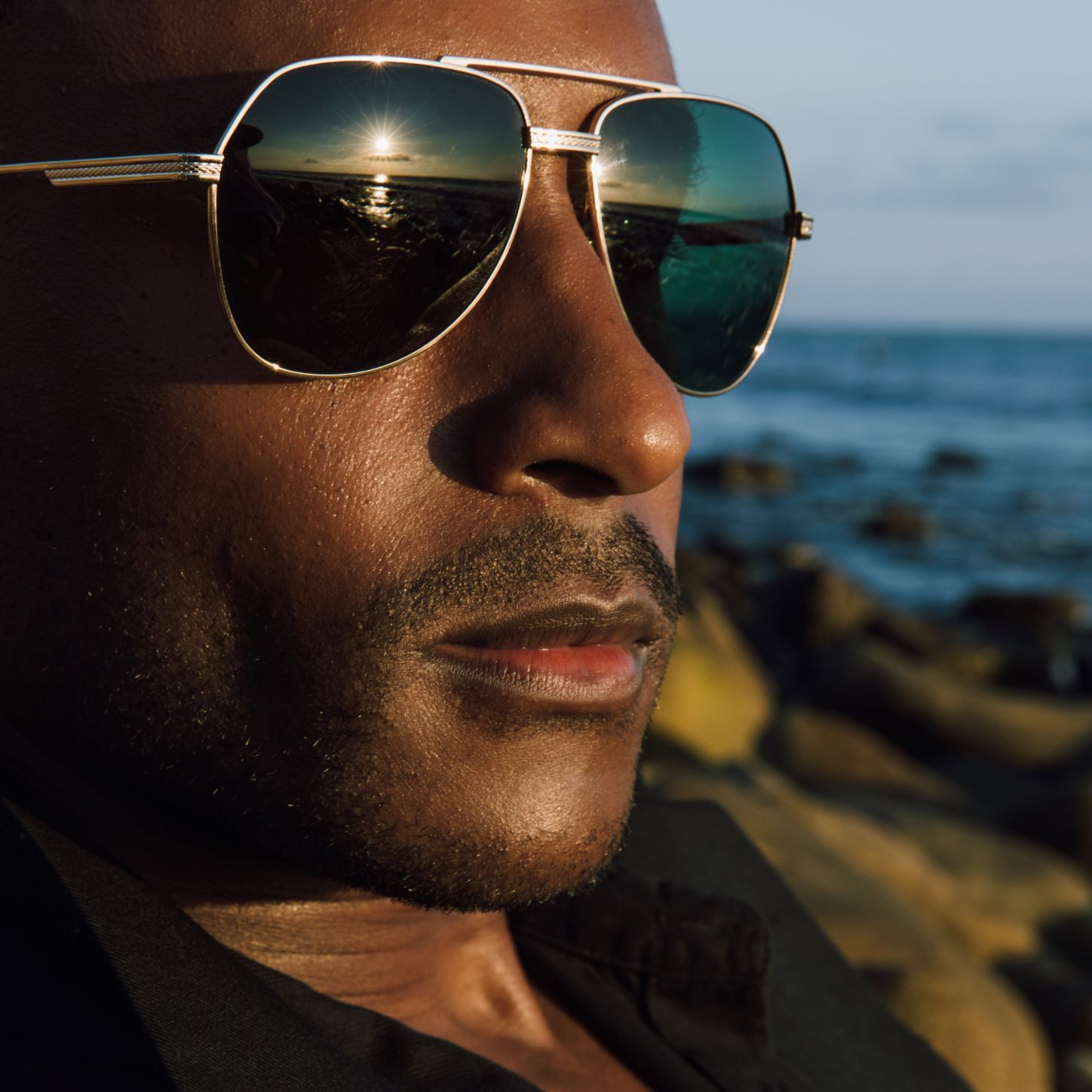 James Bond Avtak Sunglasses - Gold/Green - By Barton Perreira