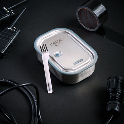 James Bond Stainless Steel Lunch Box & Fork - 007 Crew Edition