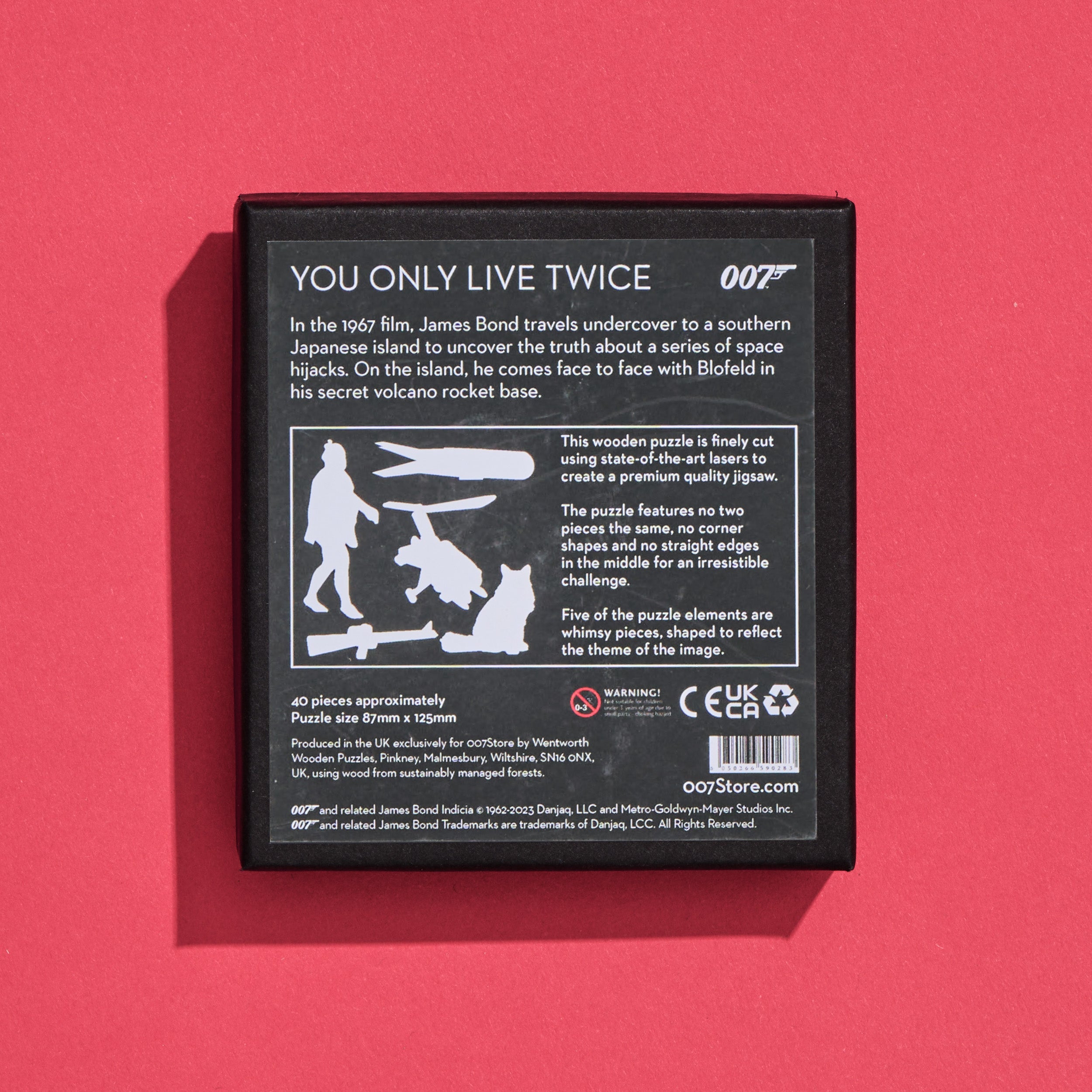 James Bond 40 Piece Wooden Micro Puzzle - You Only Live Twice Edition (Outlet Item)