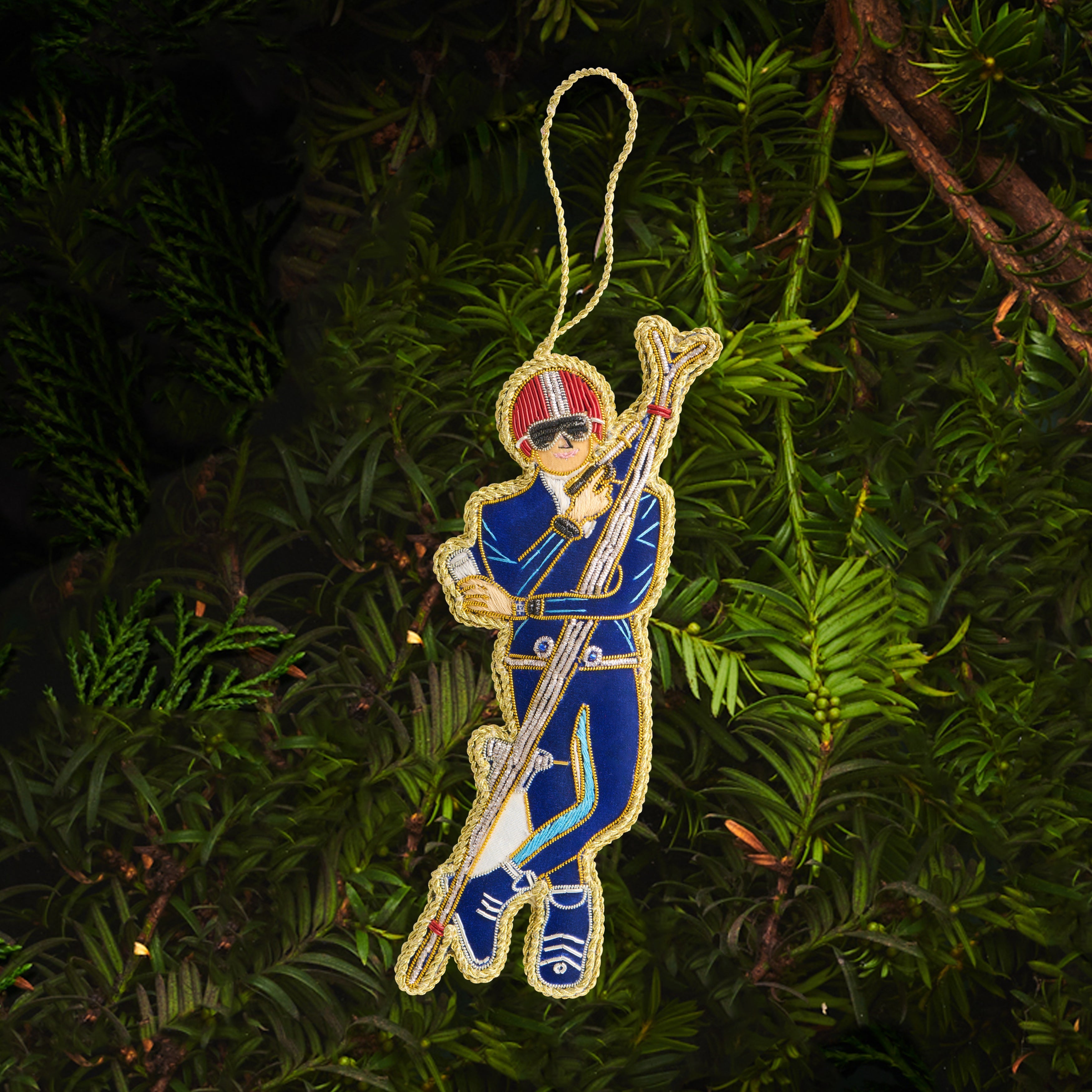 James Bond Skier Tree Decoration