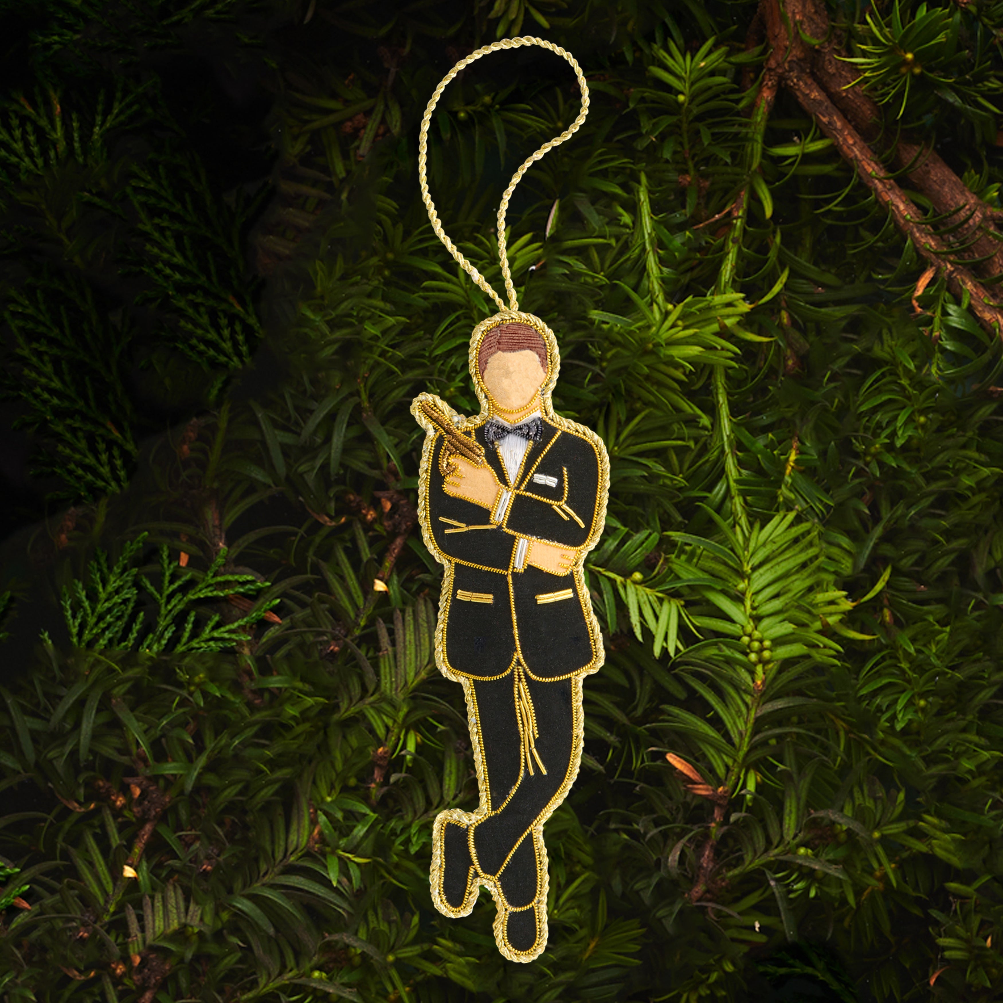 James Bond In Black Tie Tree Decoration