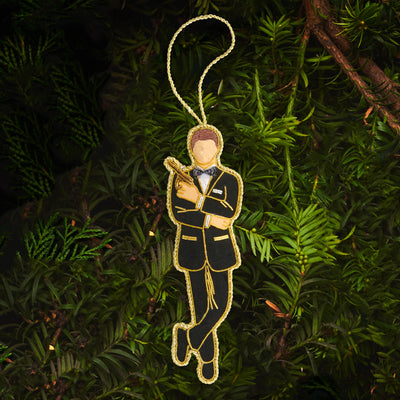 James Bond In Black Tie Tree Decoration