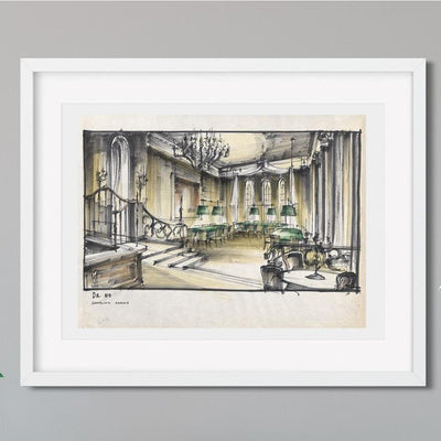 James Bond Ken Adam Casino Art Print - Dr. No Numbered Edition (Unframed)