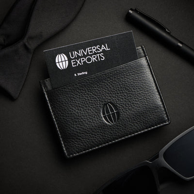 James Bond Universal Exports Leather Card Holder & Card