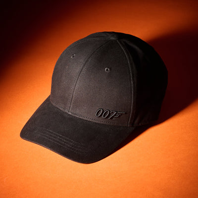 James Bond 3D 007 Embroidered Baseball Cap - Black On Black