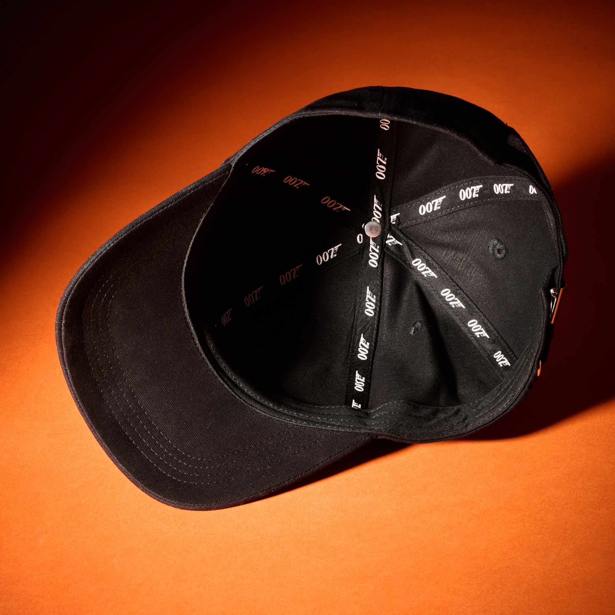 James Bond 3D 007 Embroidered Baseball Cap - Black On Black