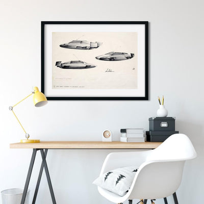James Bond Ken Adam Lotus Esprit Art Print - The Spy Who Loved Me Numbered Edition (Unframed)