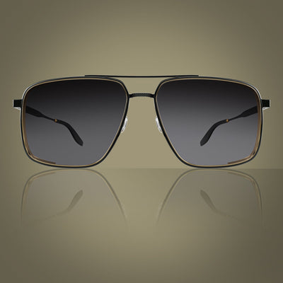 James Bond Scaramanga Sunglasses - Black Satin / Gold Edition - By Barton Perreira (Pre-order)