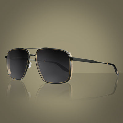 James Bond Scaramanga Sunglasses - Black Satin / Gold Edition - By Barton Perreira (Pre-order)