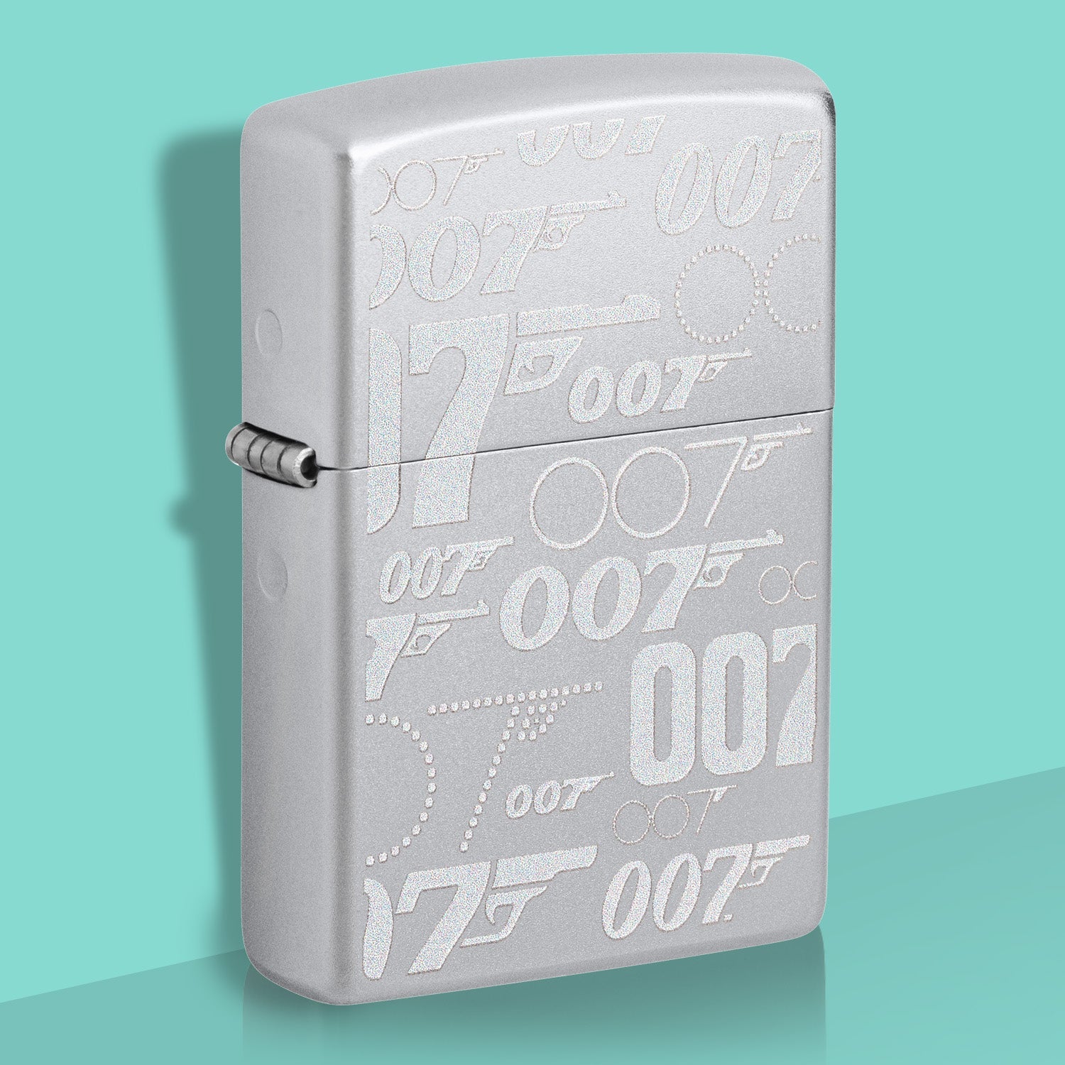 James Bond Zippo Lighter - Etched Silver 007 Edition