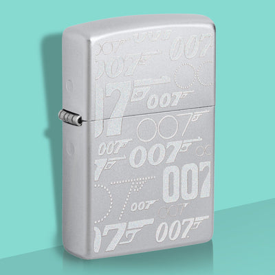 James Bond Zippo Lighter - Etched Silver 007 Edition
