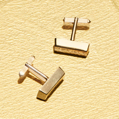 James Bond 18ct Gold Bullion Bar Cufflinks - Goldfinger Edition
