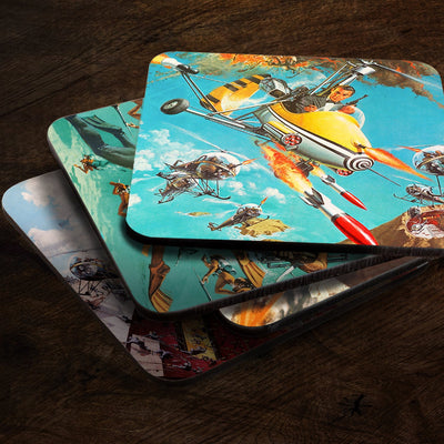 James Bond Coaster Set - Thunderball & You Only Live Twice Edition