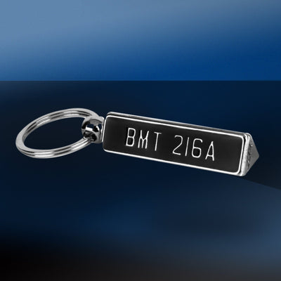 James Bond Aston Martin DB5 Number Plate Keyring
