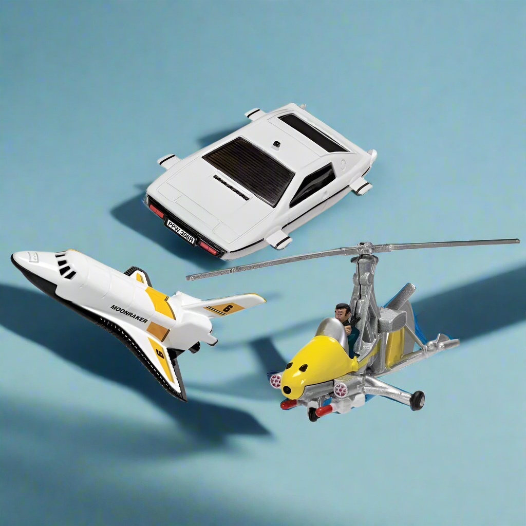 James Bond Model Vehicle Trio - Little Nellie, Lotus Esprit & Moonraker Shuttle Edition - By Corgi