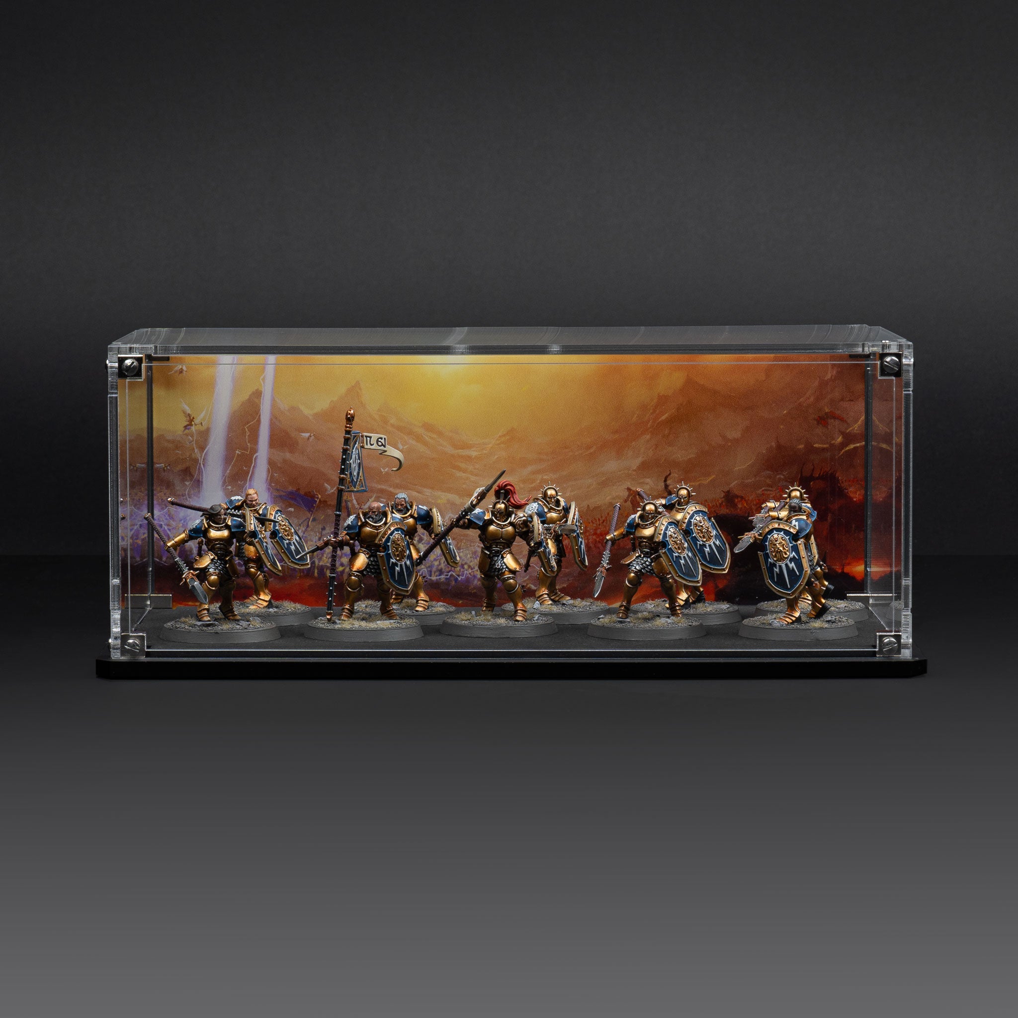 Display Case for Warhammer® Squad with Eternal Conflict Background