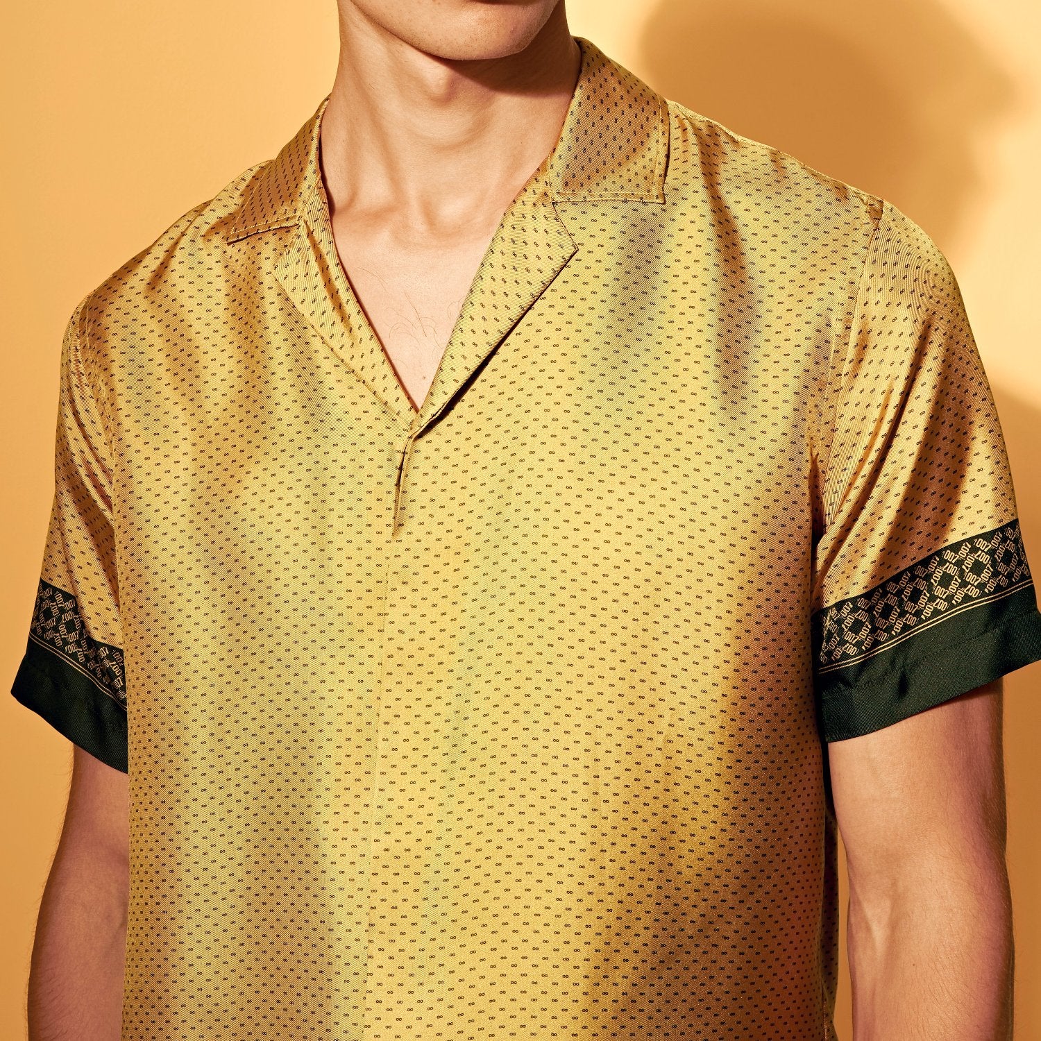 James Bond Gold Silk Shirt - By Orlebar Brown