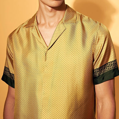 James Bond Gold Silk Shirt - By Orlebar Brown