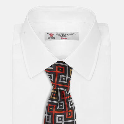 James Bond Geo Squares Silk Tie - The World Is Not Enough Edition - By Turnbull & Asser