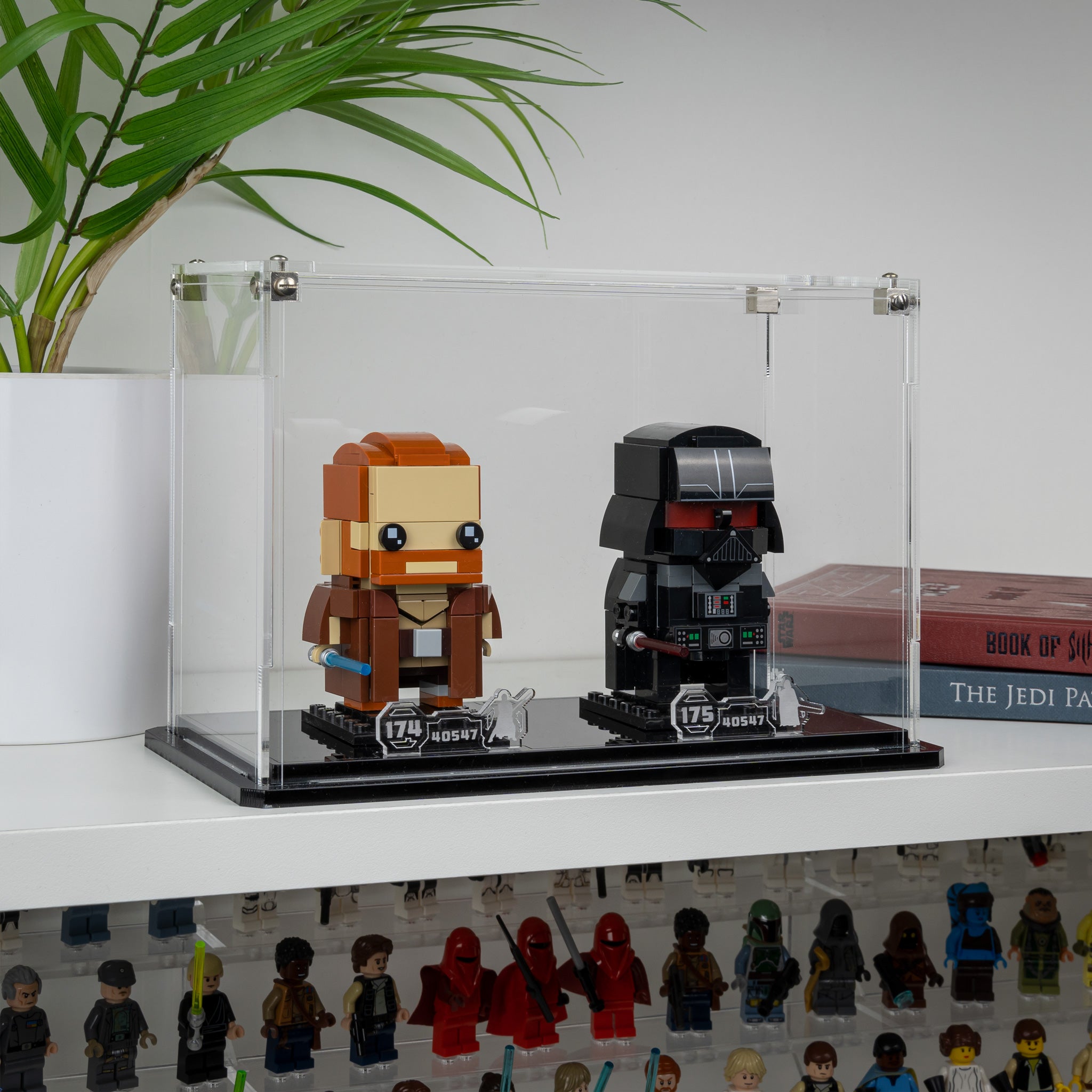 Display Case for LEGO® Brickheadz Obi-Wan Kenobi™ & Darth Vader™ (40547)