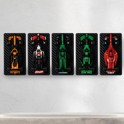Wall Mountable Display Stand for LEGO® Speed Champions: Formula 1 Range