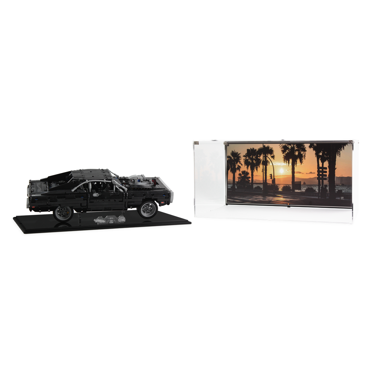 Display Case for LEGO® Technic: Dom's Dodge Charger (42111)