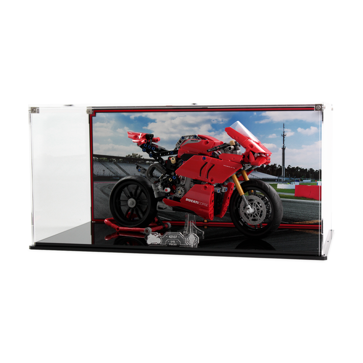 Display Case for LEGO® Technic: Ducati Panigale V4 R (42107)