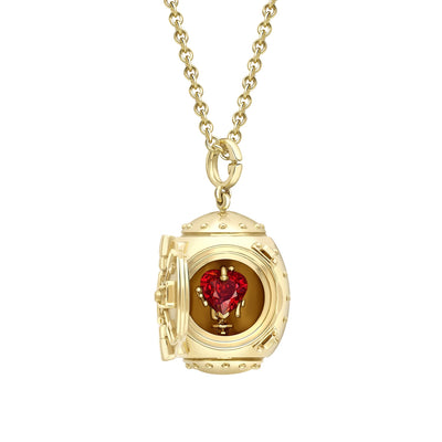Fabergé x 007 Goldfinger Egg Safe Locket with Ruby Heart Surprise