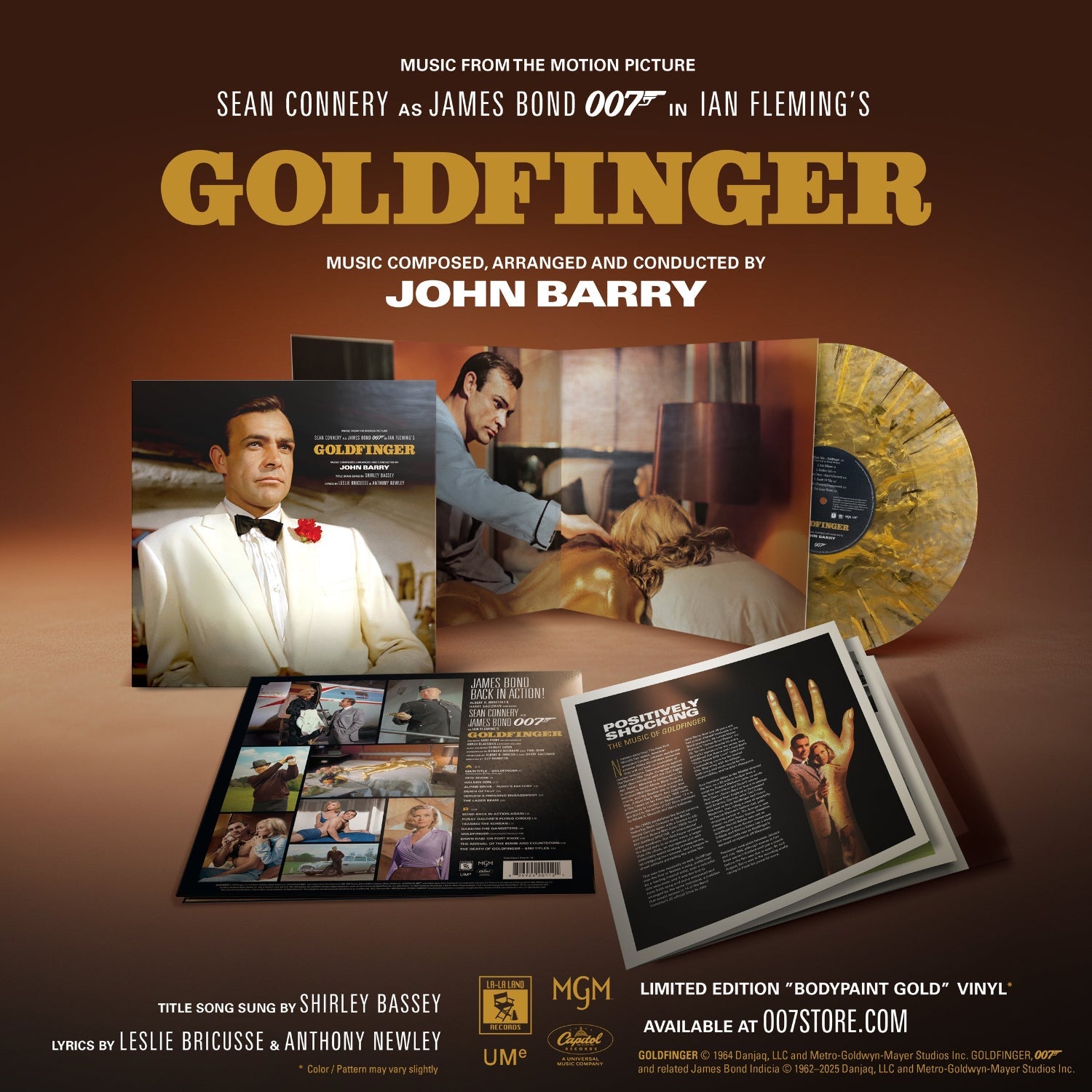 James Bond Goldfinger Soundtrack 12" Vinyl LP - Exclusive Bodypaint Edition