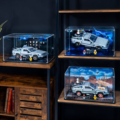 Display Case for LEGO® Back to the Future Time Machine (10300)