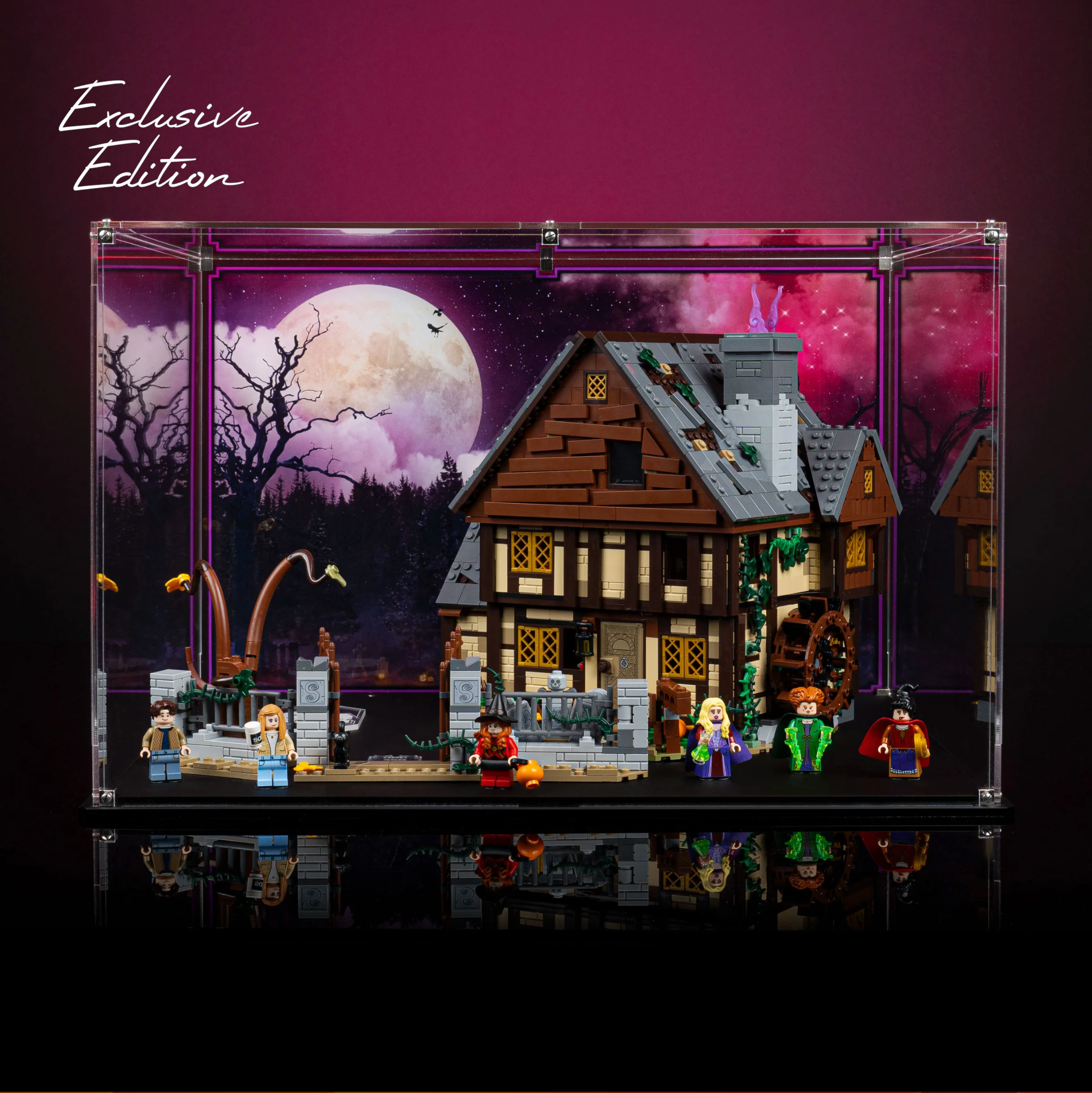 Limited Edition Display Case for LEGO® Ideas Disney Hocus Pocus: Sanderson Sisters' Cottage (21341)
