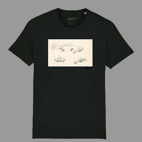 James Bond DB5 Sketch T-Shirt (2 colours)