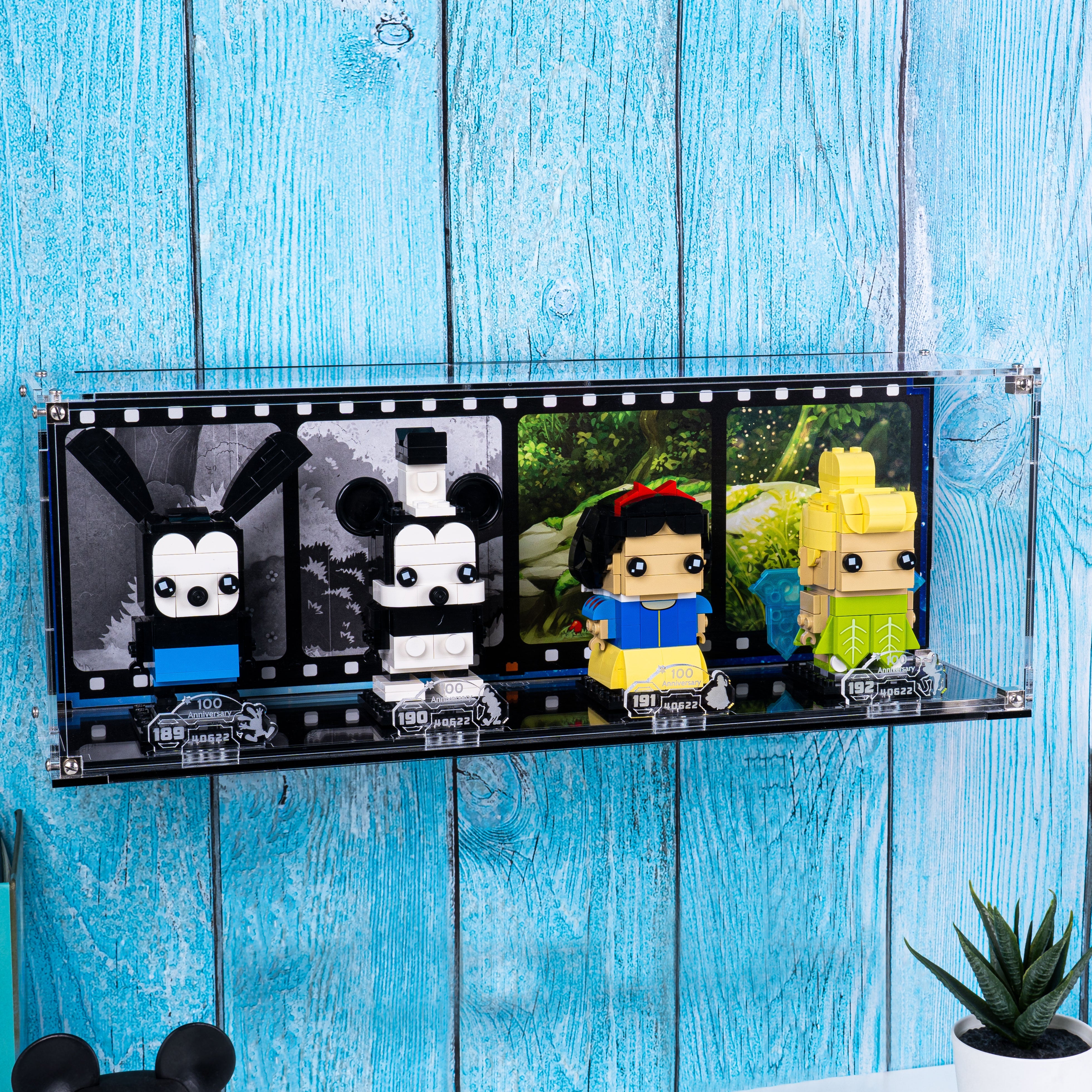 Wall Mounted Display Case for LEGO® Brickheadz Disney 100th Celebration (40622)