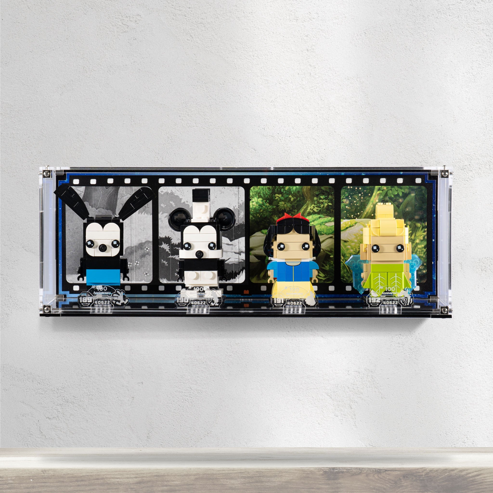 Wall Mounted Display Case for LEGO® Brickheadz Disney 100th Celebration (40622)