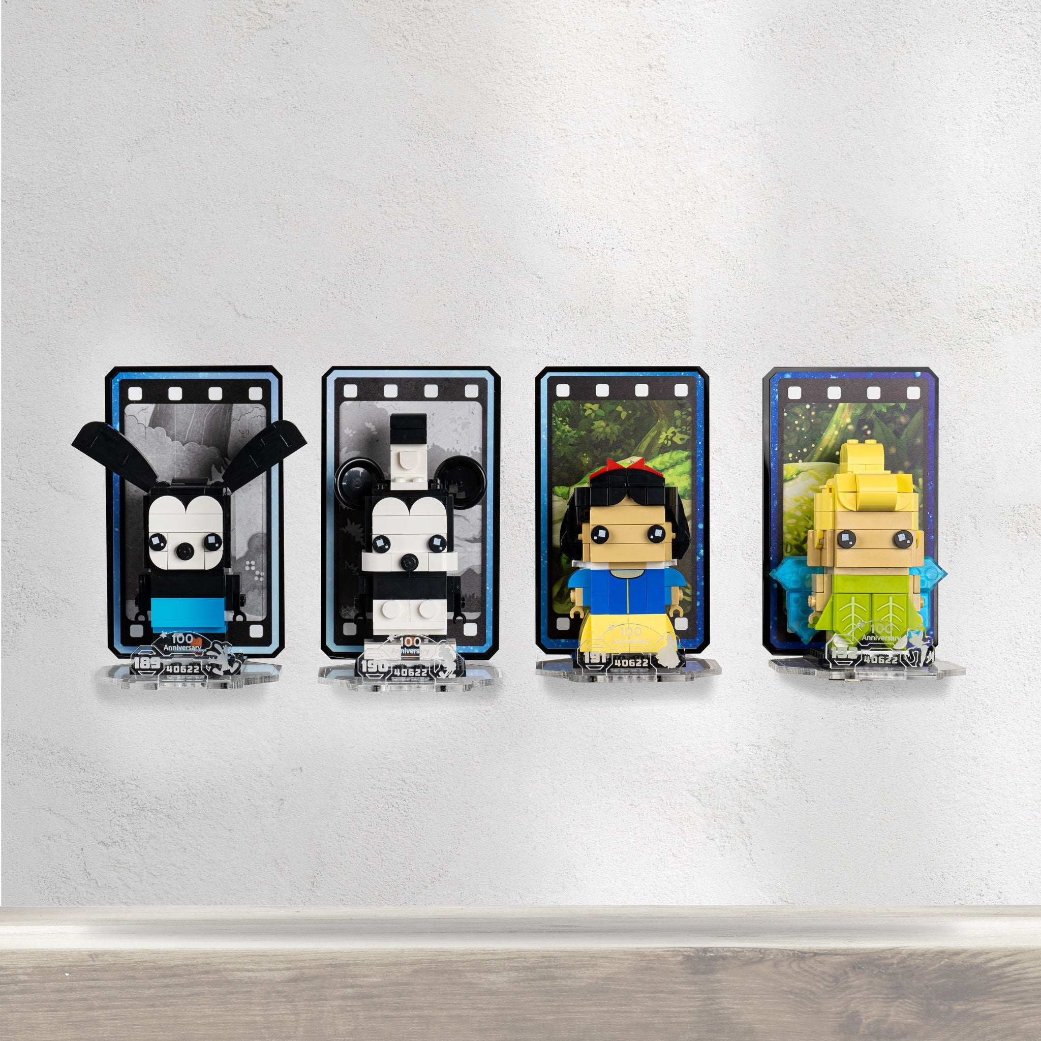 Wall Mounted Display for LEGO® Brickheadz Disney 100th Celebration (40622)