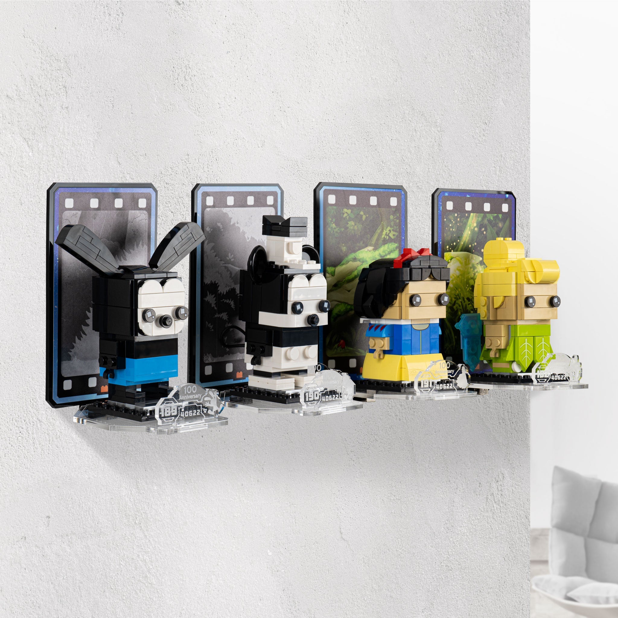 Wall Mounted Display for LEGO® Brickheadz Disney 100th Celebration (40622)