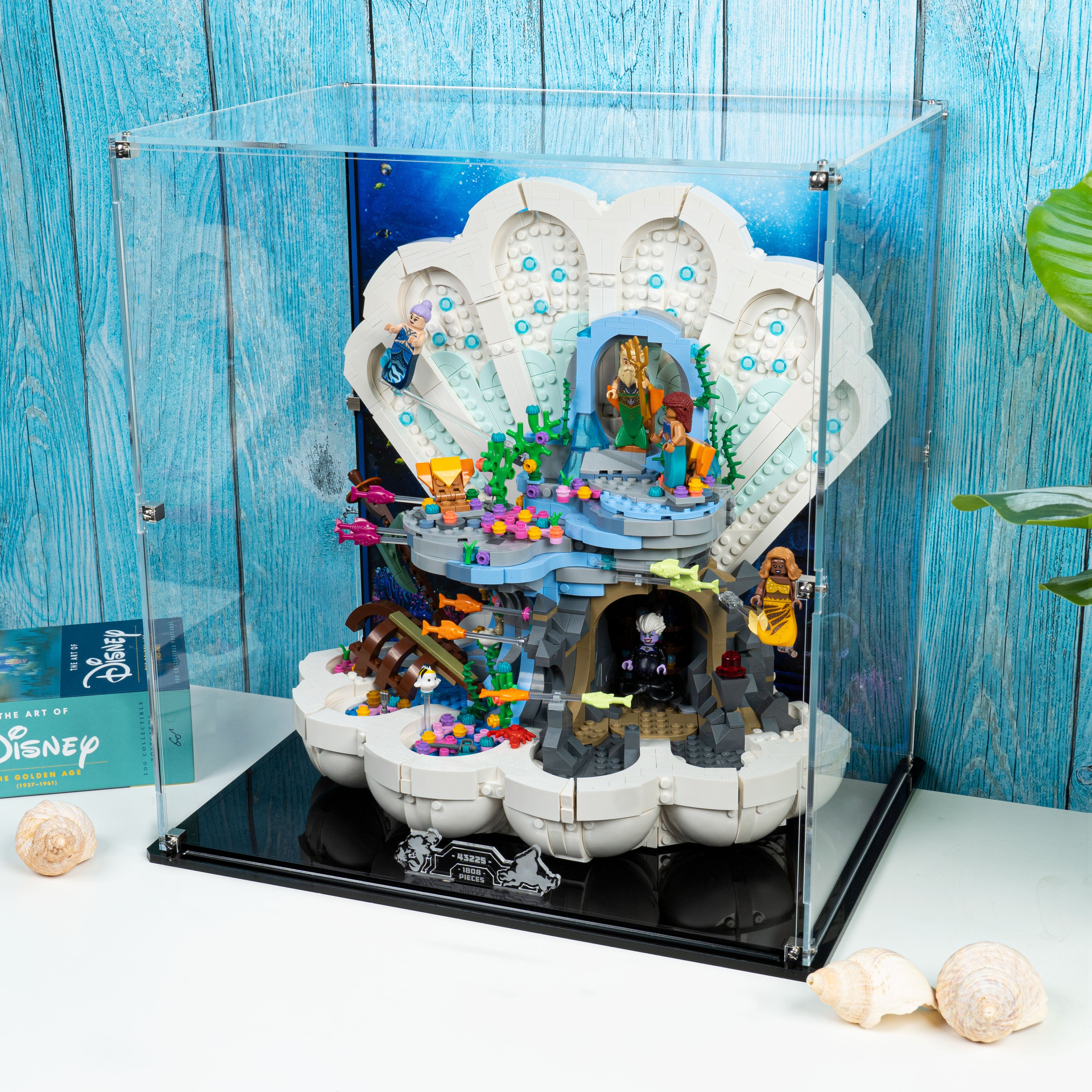 Display Case for LEGO® Disney: The Little Mermaid Royal Clamshell (43225)