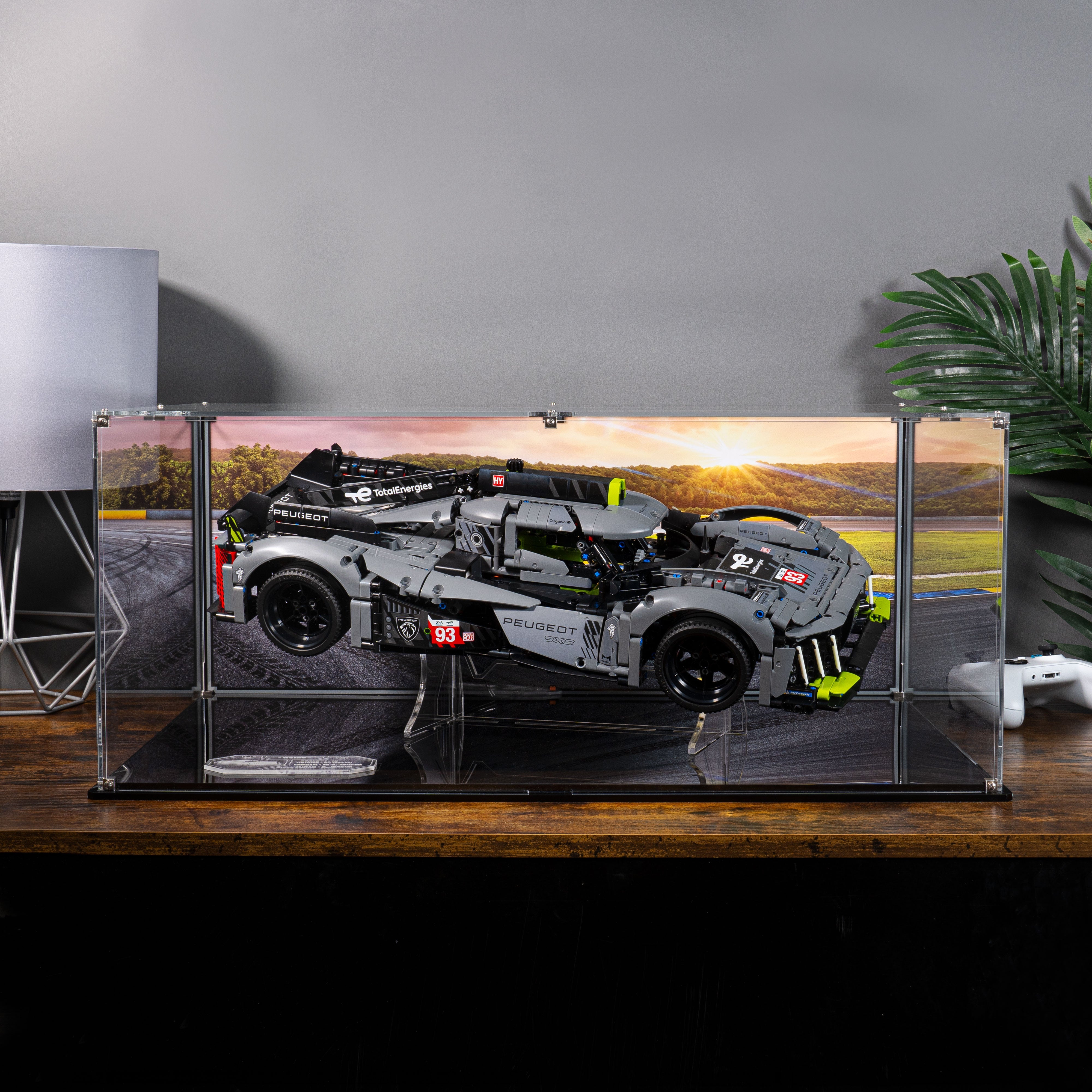Display Case for LEGO® Technic: PEUGEOT 9X8 24H Le Mans Hybrid Hypercar (42156)