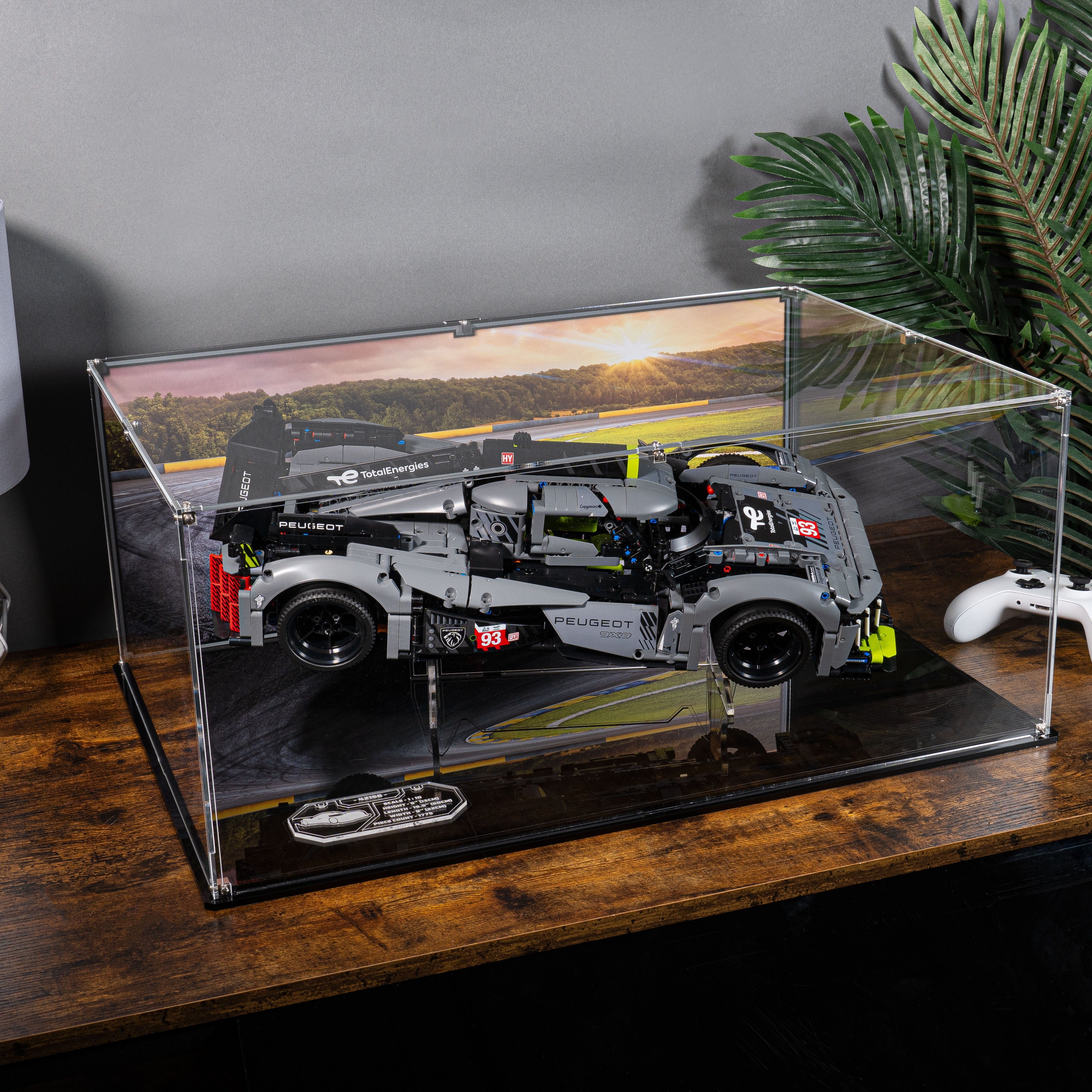 Display Case for LEGO® Technic: PEUGEOT 9X8 24H Le Mans Hybrid Hypercar (42156)