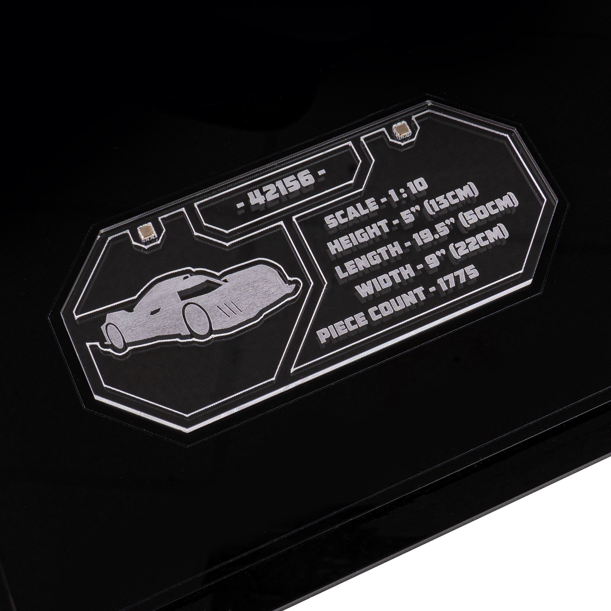 Display Case for LEGO® Technic: PEUGEOT 9X8 24H Le Mans Hybrid Hypercar (42156)