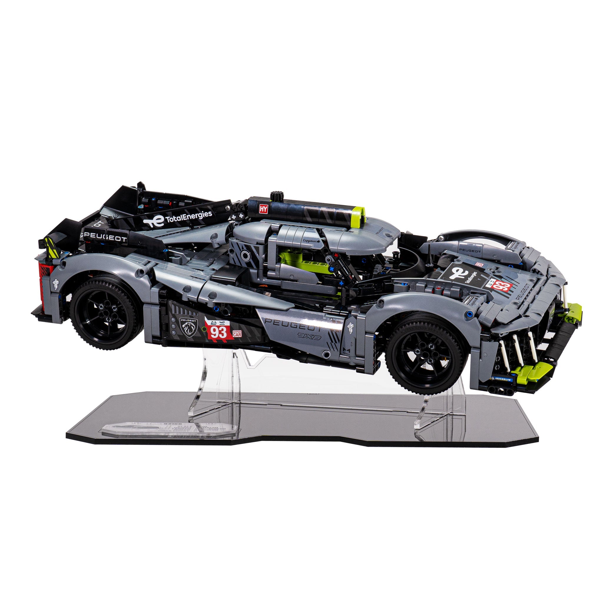 Display Stand for LEGO® Technic: PEUGEOT 9X8 24H Le Mans Hybrid Hypercar (42156)