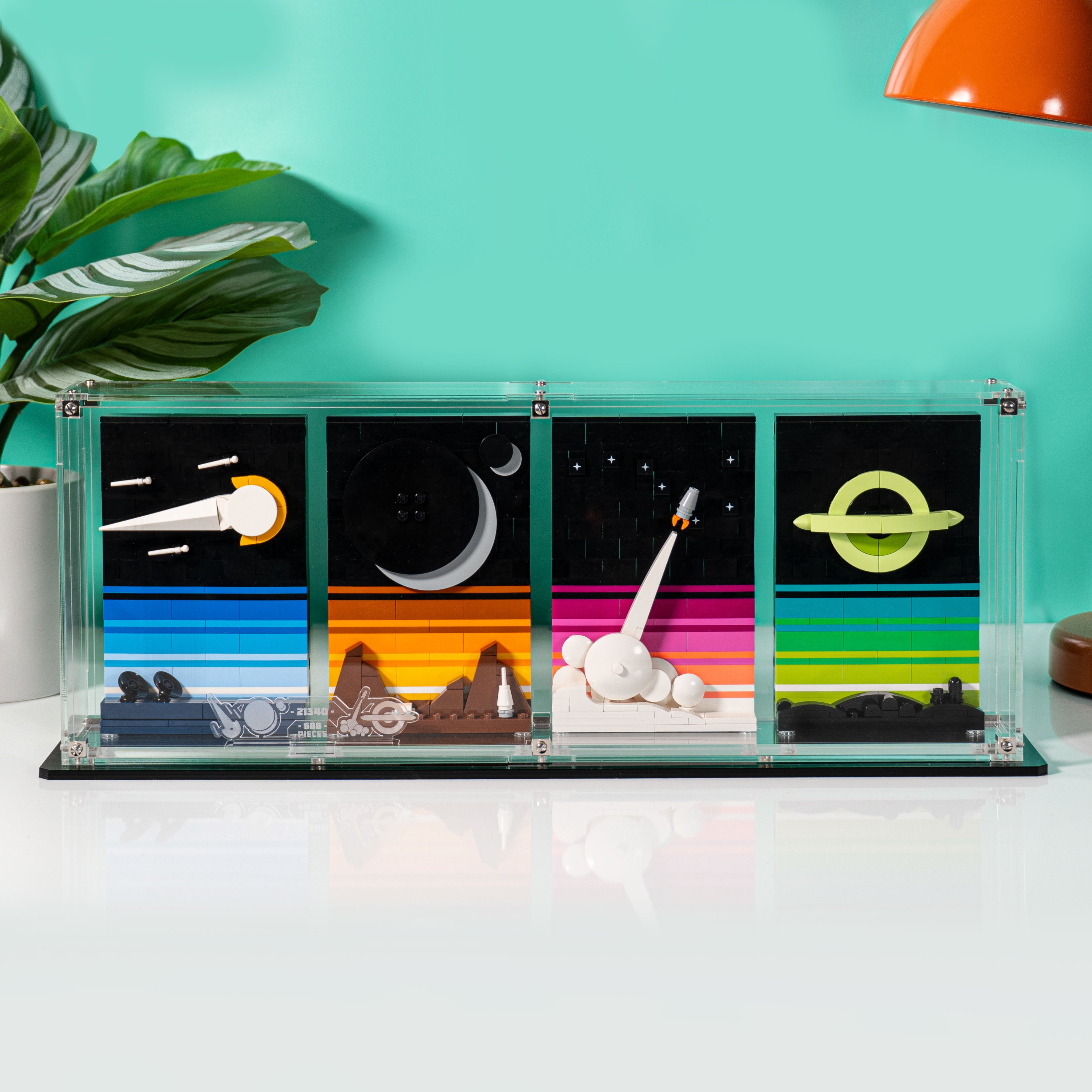 Wall Mounted Display Case for LEGO® Ideas: Tales of the Space Age (21340)