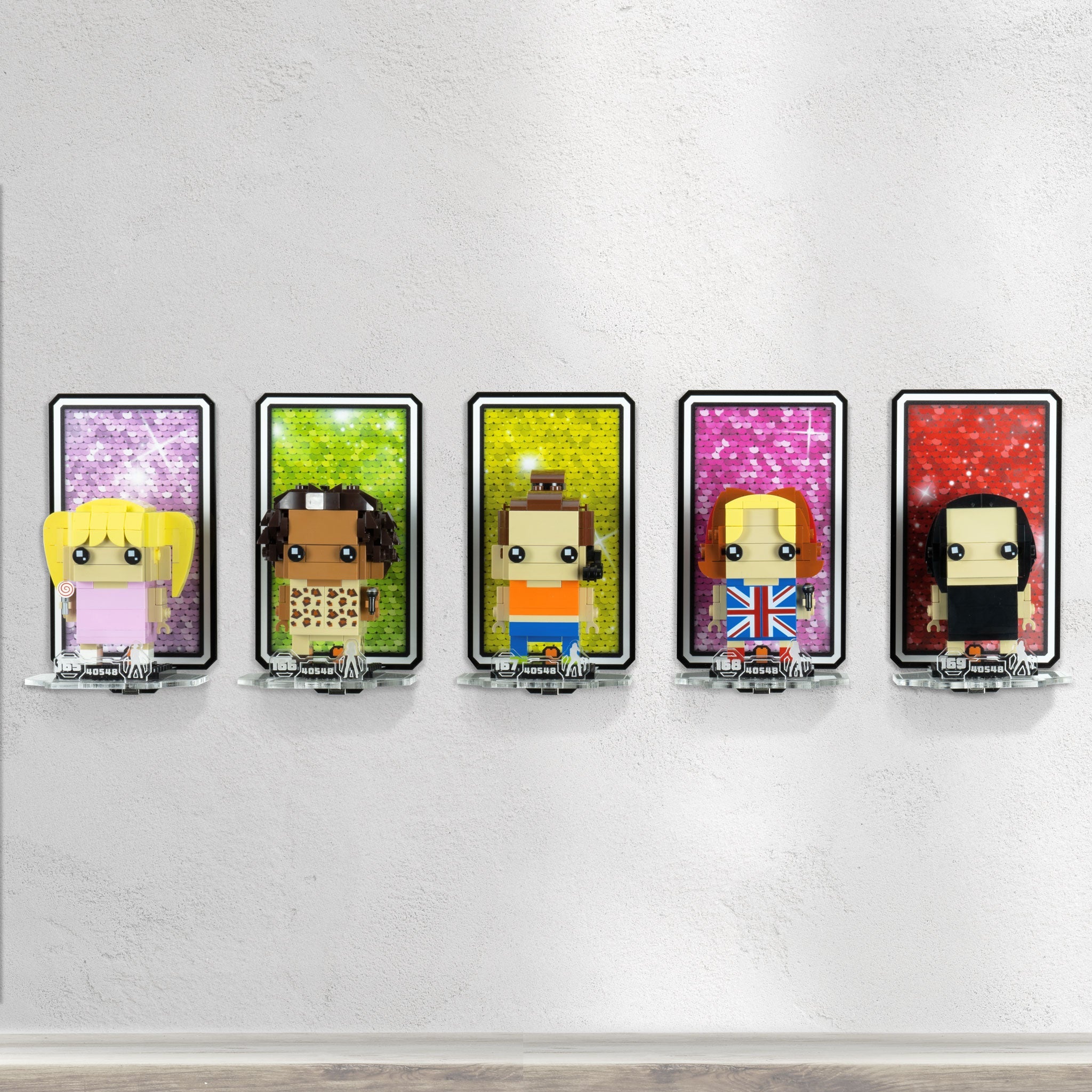 Wall Mounted Display for LEGO® Brickheadz Spice Girls Tribute (40548)